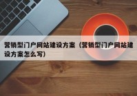 營銷型門戶網站建設方案（營銷型門戶網站建設方案怎麼(me)寫）